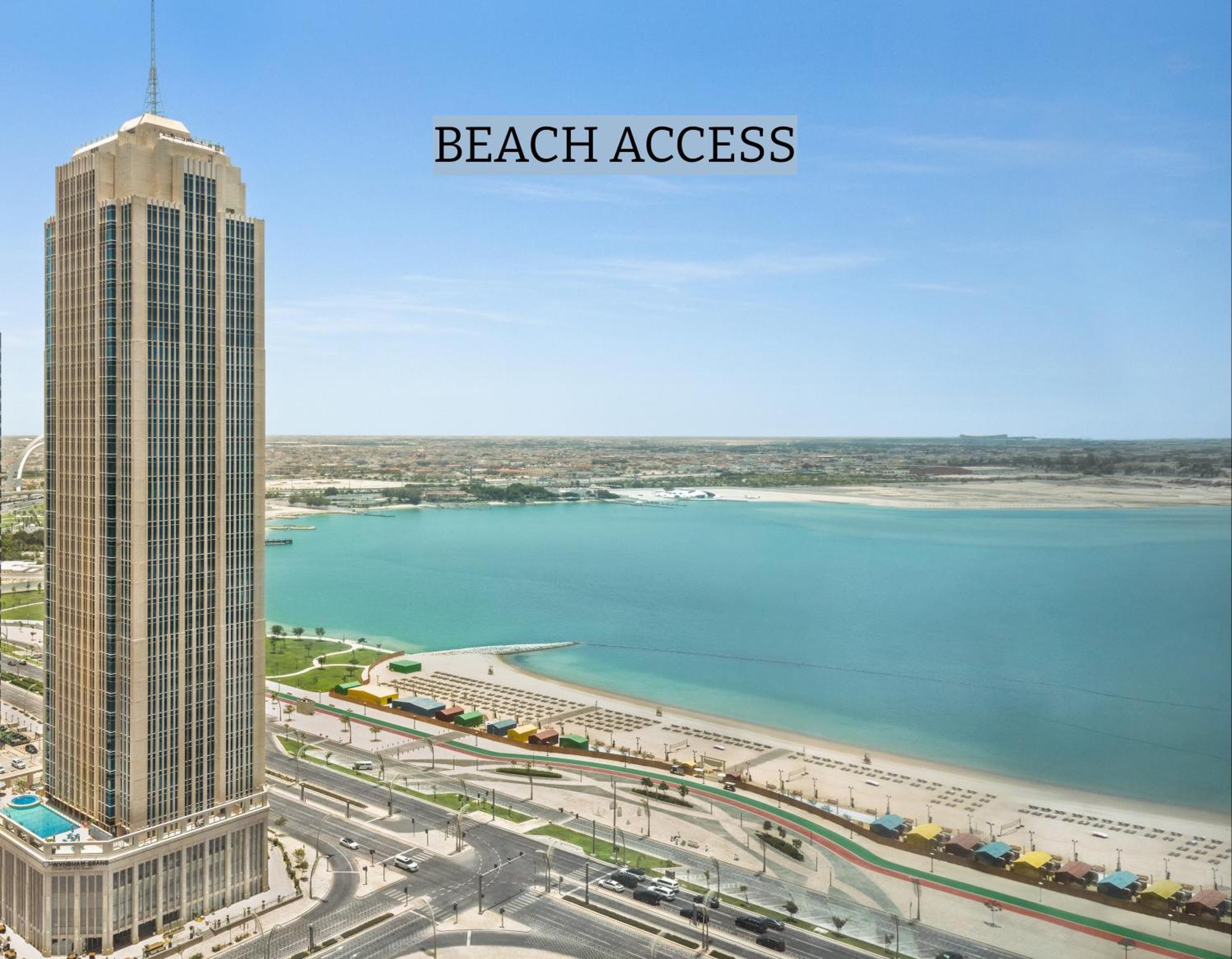 Wyndham Grand Doha West Bay Beach Luaran gambar Beach access